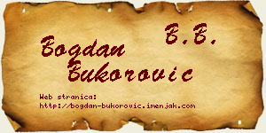 Bogdan Bukorović vizit kartica